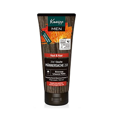 Kneipp MEN 3 in 1 Pflegedusche Energie - Duschgel für Männer - Für Haut, Haar & Gesicht - Mit natürlichem ätherischem Blutorangenöl und dem Extrakt aus schwarzem Pfeffer - 200 ml im Sale